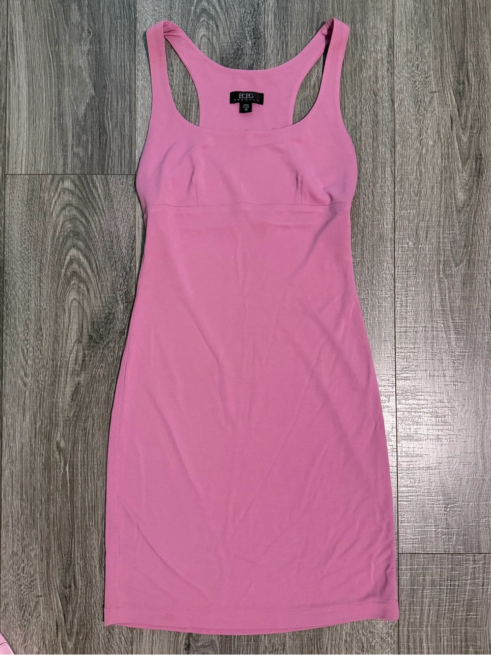 BCBG Vintage Pink Racerback Bodycon Dress